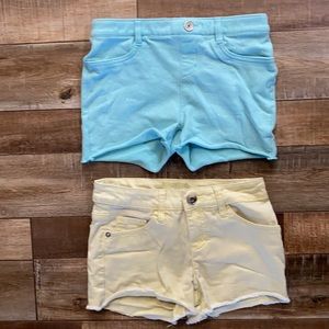 Yellow and blue girls shorts